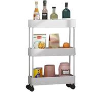 CLDPMT Kitchen Storage Rack Kitchen Rack Floor-to-ceiling Multi-layer Removable Gap Storage Rack Daily Household Space-saving Storage Rack Cookware Shelves(C 40.5x13.5x62cm)