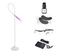 CLDRHD Sistema di estensione delle ciglia con luce a LED UV, colla indurita in 1-3 secondi, colla UV con pedale, misura regolabile