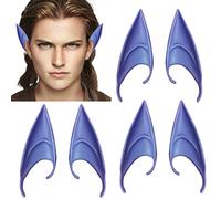 CLDURHGE 3 Paia Avantar Costume Orecchie da Elfo Cosplay Avantar Orecchie 12cm Accessori per Orecchie da Elfo Decorazioni per Feste di Halloween Accessori Costume di Carnevale -Viola