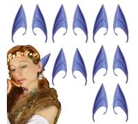 CLDURHGE 6 Paia Avantar Costume Orecchie da Elfo Cosplay Avantar Orecchie 12cm Accessori per Orecchie da Elfo Decorazioni per Feste di Halloween Accessori Costume di Carnevale -Viola