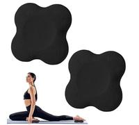 CLDURHGE Ginocchiere Yoga 2 Pezzi Nero 20mm tappetini Protezione per Ginocchia Alta densità ergonomici per Pilates Fitness Giardinaggio Uso Quotidiano