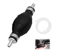 CLDURHGE Pompa Manuale Carburante con Tubo 2m 8mm per Benzina Diesel Gas - Pompetta Manuale in Gomma e Alluminio per travaso Carburante Moto Barca Elicottero - Facile da Usare e Durevole