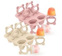 CLDY 2 Set di stampi per gelato per bambini, 12 sacchetti in silicone alimentare senza BPA, stampi per popsicle per bambini con bastoncini, compatibile con lavastoviglie, per popsicoli, gelati