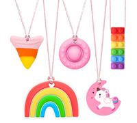 CLDY 5 pezzi Sensory, collana da masticare senza BPA, catena da masticare per bambini, giocattolo autismo per ragazzi e ragazze, perfetta per bambini con ADHD, mordendente, masticare le unghie