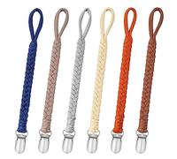 CLDY Catena per ciuccio, in cotone, con 6 pezzi, adattatore per ciuccio, adatto per ciucci, giocattoli per dentizione, per ragazze e ragazzi, per neonati essenziali, mantiene il ciuccio pulito