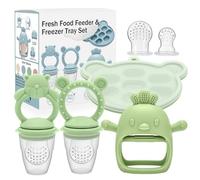 CLDY Contenitore per alimenti per l'infanzia, dispenser per frutta, ciuccio per frutta, gelato per latte materno, senza BPA, sicuro per bambini dai 4 mesi in su (2 confezioni)