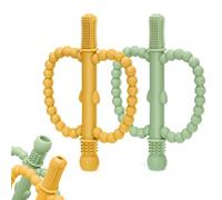 CLDY Giocattoli di dentizione per bambini, giocattoli da masticare sensoriali per bambini, anello di dentizione in silicone senza BPA, per stimolare e massaggiare le gengive dolorose, a partire da 3