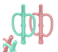 CLDY Giocattoli di dentizione per bambini, giocattoli da masticare sensoriali per bambini, anello di dentizione in silicone senza BPA, per stimolare e massaggiare le gengive dolorose, a partire da 3