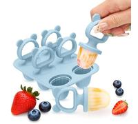 CLDY Kit di stampi per ghiaccioli in silicone senza BPA, 6 stampi da 17 ml con 6 bastoncini riutilizzabili per uso alimentare, adatti al congelatore e alla lavastoviglie (da -40 °C a 230 °C), adatti