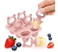 CLDY Kit di stampi per ghiaccioli in silicone senza BPA, 6 stampi da 17 ml con 6 bastoncini riutilizzabili per uso alimentare, adatti al congelatore e alla lavastoviglie (da -40 °C a 230 °C), adatti