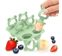 CLDY Kit di stampi per ghiaccioli in silicone senza BPA, 6 stampi da 17 ml con 6 bastoncini riutilizzabili per uso alimentare, adatti al congelatore e alla lavastoviglie (da -40 °C a 230 °C), adatti