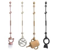 CLDY Soother Chains - Catenella per ciuccio, in silicone, senza BPA, per giocattoli, con cinghie di sicurezza per passeggino, seggiolone, seggiolino auto, 4 pezzi (conchiglia e stelle marine)