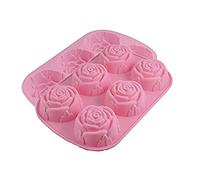 Cle de Tous silicone sapone stampo per sapone in casa, teglia per torte, cupcake, muffin, pudding, Jello, and more 6 rose *2