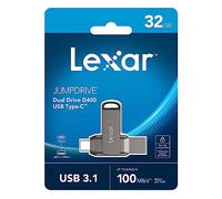 Clé usb 32go lexar® jumpdrive® dual drive d400 usb 3.1 type-c™