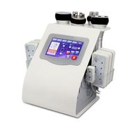 CLEADONG Macchina dimagrante da 40 K, 100 W, 220 V, per cavitazione a ultrasuoni, con 5 maniglie multifunzione, 6 lavagne laser e 2 piccoli cuscinetti macchina di bellezza per occhi, viso, collo,