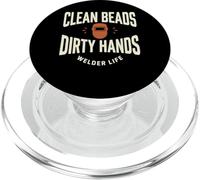 Clean Beads Dirty Hands Welder Life Design Saldatore PopSockets PopGrip per MagSafe