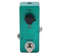 Clean Boost Effect Pedale per Chitarra Elettrica, Controllo Regolabile con Manopola, Materiale Metallico Verde - True Bypass, Suono Puro e Potenziato, Ideale per Musicisti