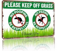 Clean Grass Vintage Sign No Pooping for Courtyard 8 X 12 in