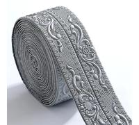 Clean Line - Nastro decorativo per pareti e mobili, con anima in PVC e supporto stabile per posizionamento ripetuto (5 m, grigio argento)