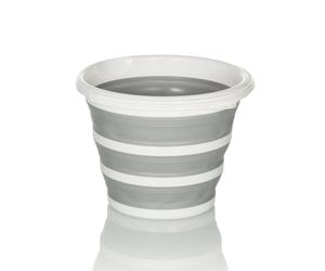 CLEAN SILR | 10L - Contenitore pieghevole Grigio/Bianco