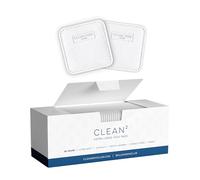 Clean Skin Club Clean² - Cuscinetti per il viso extra large utilizzati con struccante, non si strappano, tripli strati, lato testurizzato e lato ultra morbido, cotone biologico vegano usa e getta