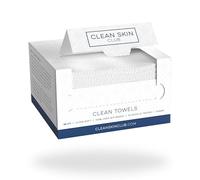 Clean Skin Club Clean Towels, Asciugamano viso 100% approvato USDA, Tovaglietta monouso testata clinicamente, Salviettina viso, Salviettine struccanti asciutte, Ultra morbide, 25 pz.