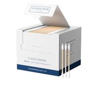 CLEAN SKIN CLUB Tamponi puliti | 500CT | Una punta a punta | Biodegradabile + cotone biologico e bambù | Ritocchi trucco e smalto | Senza cloro e ipoallergenico