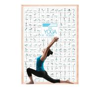 CLEAN SPORTS® Poster yoga DIN A1, 168 pose e asana, accessori per studi di yoga e casa, perfetta idea regalo, esercizi chakra per principianti e professionisti, incl. musica yoga | senza cornice