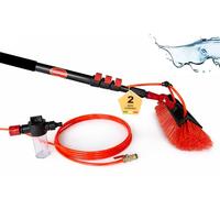 CleanFastX Italia | Idrospazzola Multiples Estensibile 2 Metri per Lavaggio Tapparelle Vetrate Camper Auto Barca Pannelli Solari | Kit Pulizia Pannelli Fotovoltaici | Dispenser di Sapone Integrato