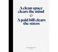 Cleaning & Bill Payment Tracker - Minimalist Home Organizer Log Book, 8.5 x 11 in, 100 Pages - Monthly Planner for Household Tasks, Budgeting, and Bills