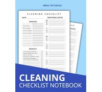 Cleaning Checklist Notebook: Ultimate 80 Pages 8.5x11″ Home Cleaning Planner | Daily & Monthly Checklists | Motivational Quotes | Tidy Every Room with Ease