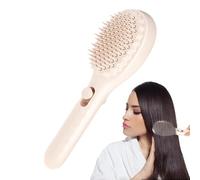Cleaning Hair Brush, Portable Telescopic Comb, Health Hairbrush, Anti Static Scalp Massage Comb, Multifunctional Hairbrush for Girls Ladies, Pink, Beige