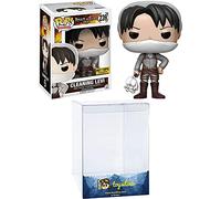 Cleaning Levi (Hot Topic Exc): Funk o Pop! Animation Vinyl Figure Bundle con 1 protezione grafica compatibile 'ToysDiva' (239 - 14291 - B)