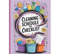 Cleaning Schedule and Checklist: A Colorful ADHD Cleaning Workbook