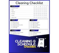 Cleaning Schedule and Checklist: Daily, Weekly & Monthly Cleaning Schedule, Housekeeping Checklist, and Organizer (144Pages, 8.5x11 Inches)