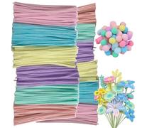 Cleanisti per tubi colorati, pulitori per tubi per artigianato | 200 bastoncini sfocati con 20 palline per capelli | Stick Twisting, progetti di scuola creativa per la decorazione