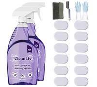 Cleanlix Cleaning Spray, Cleanlix Cleaner For Instant Stain Removal, All-Purpose Spray Cleaner With Cleaning Tablets, Cleanlix The All-In-One Solution For Every Stain (2 Bottle,Flowers*12)