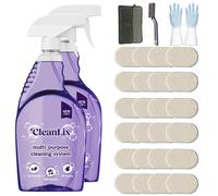 Cleanlix Cleaning Spray, Cleanlix Cleaner For Instant Stain Removal, All-Purpose Spray Cleaner With Cleaning Tablets, Cleanlix The All-In-One Solution For Every Stain (2 Bottle,Lemon*24)