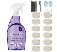 Cleanlix Cleaning Spray, Cleanlix Cleaner For Instant Stain Removal, All-Purpose Spray Cleaner With Cleaning Tablets, Cleanlix The All-In-One Solution For Every Stain (1 Bottle,Lemon*12)