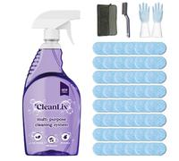 Cleanlix Cleaning Spray, Cleanlix Cleaner For Instant Stain Removal, All-Purpose Spray Cleaner With Cleaning Tablets, Cleanlix The All-In-One Solution For Every Stain (1 Bottle,Ocean*48)