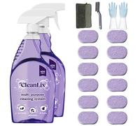 Cleanlix Cleaning Spray, Cleanlix Cleaner For Instant Stain Removal, All-Purpose Spray Cleaner With Cleaning Tablets, Cleanlix The All-In-One Solution For Every Stain (2 Bottle,Lavender*12)