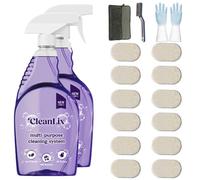 Cleanlix Cleaning Spray, Cleanlix Cleaner For Instant Stain Removal, All-Purpose Spray Cleaner With Cleaning Tablets, Cleanlix The All-In-One Solution For Every Stain (2 Bottle,Lemon*12)