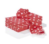 cleanmaxx 03347 Strofinaccio Stoviglie 10 Pezzi Colore: Rosso/Bianco a Pois in Microfibra, Poliestere, 40 x 60 cm