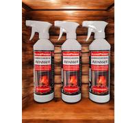 CleanPrince Pulitore Per Vetro Camino 3 Pezzi Da 500 ml
