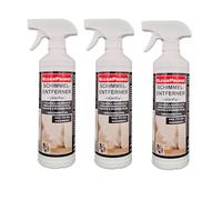 CleanPrince Rimozione di muffa senza cloro, 3 x 500 ml, per interni con macchie di stucco, rimuovere la muffa, antimuffa, antimuffa