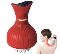 Cleanse - Massaggiatore per gambe 4 in 1, senza fili, per edema in gambe e piedi, massaggiatore per gambe per la circolazione (rosso)