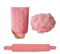 Cleansing Back Scrubber Set - 3X Bath Gloves, Exfolaiting Tool, Body Scrubber | Deep Skin Care Routine, Home Spa Accessory, Gentle Massage Aid, Men Women Hygiene, Soft Durable Material, Easy Grip