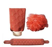 Cleansing Back Scrubber Set - 3X Bath Gloves, Exfolaiting Tool, Body Scrubber | Deep Skin Care Routine, Home Spa Accessory, Gentle Massage Aid, Men Women Hygiene, Soft Durable Material, Easy Grip