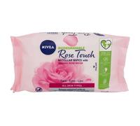 Cleansing Wipes Nivea Rose Touch Micellar Wipes With Organic Rose Water 25Pc Per Donna (Salviette Detergenti)