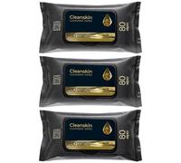 CleanSkin Cleansing Wipes con Green Soap per Tatuaggi, Salviette per Guarigione e Pulizia, Senza Alcool e Profumo, Confezione da 80 (Pacco da 3)